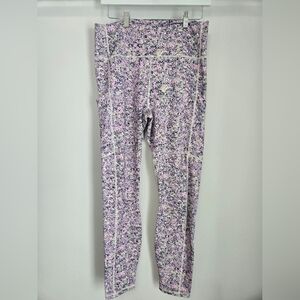 Fabletics On-the-Go Powerhold High Waisted Legging XL Cosmic Splatter Purple